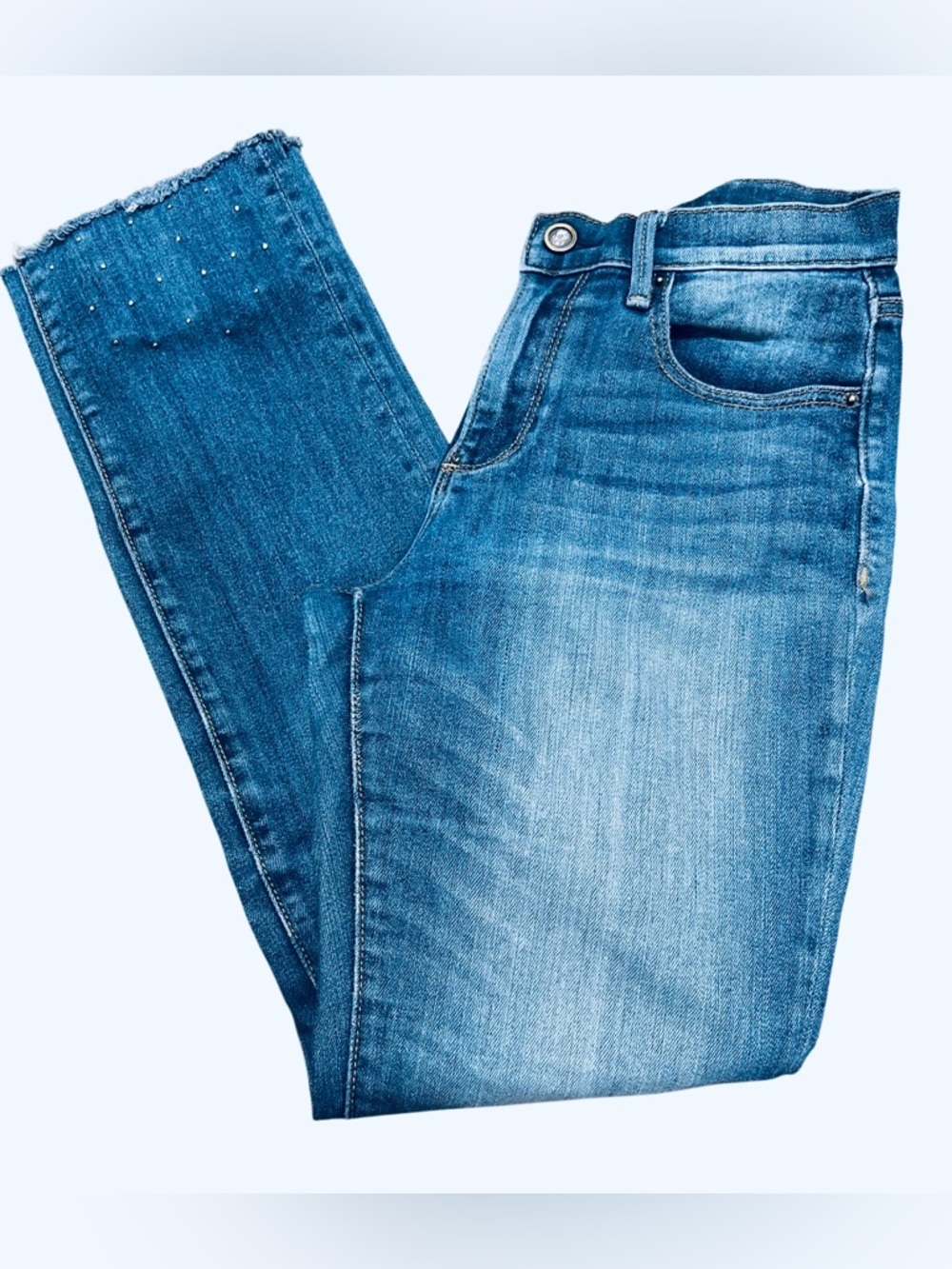 DRIFTWOOD - Women’s Blue ankle cropped Denim Jeans - Picture 2 of 8